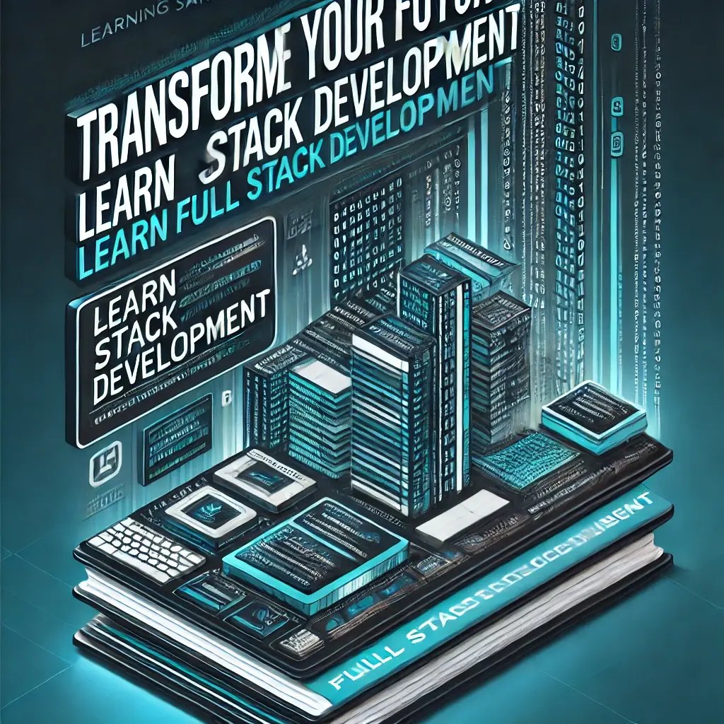 DALL·E 2024-08-18 16.03.45 - A sleek and modern blog banner for a post titled Transform Your Future_ Learn Full Stack Development. The banner should feature a tech-themed backgr